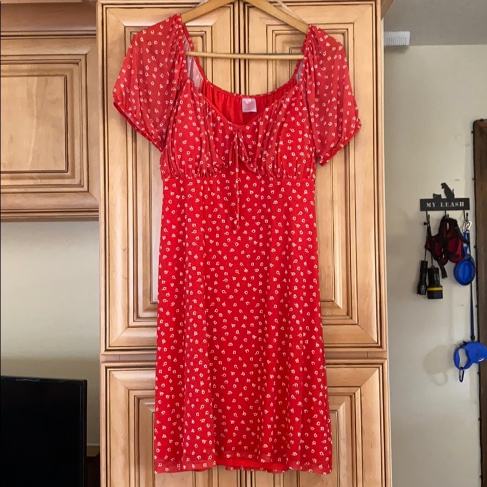 NWOT-Red Summer Dress-Size 21 Juniors